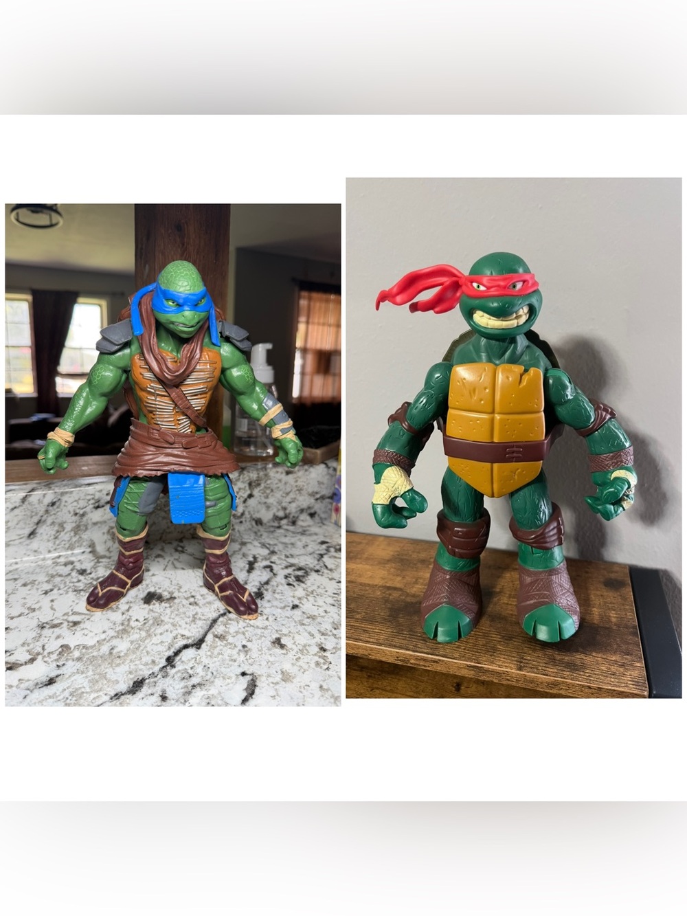 Lot of 2 playmates Teenage Mutant Ninja Turtles leonardo & raphael